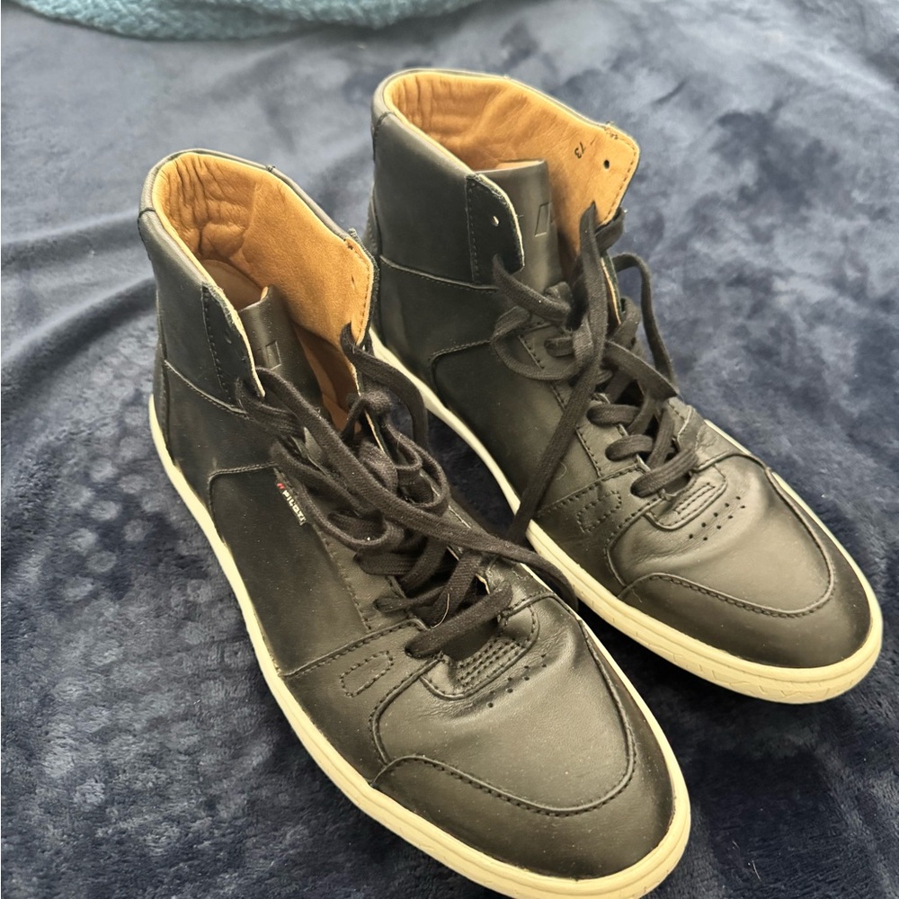 Men's Piloti Black High-Top LeatherSneakers